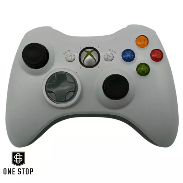 Controller Xbox 360 Joystick Originale Microsoft Joypad Bianco GamePad Wireless