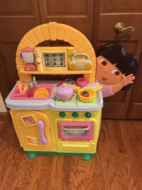 FISHER PRICE *DORA THE EXPLORER* (2005) TALKING KITCHEN~VERY CLEAN  w/accessories $120.00 - PicClick