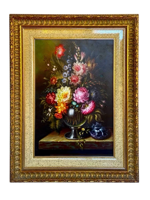 Tableau bouquet de fleur par Auguste Gondois 19