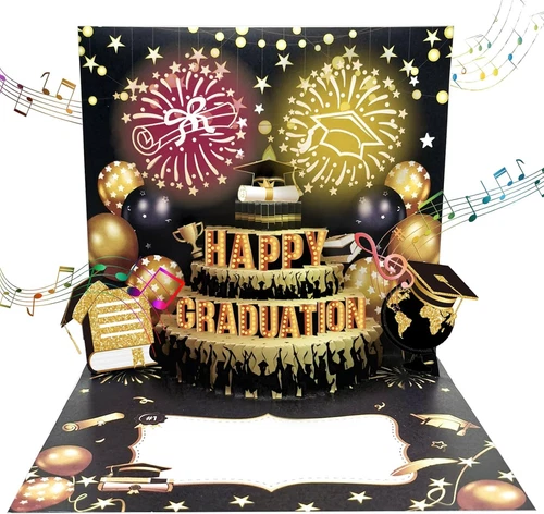 GRADUATION CARDS 2025 Pop Up Congrats Grad 2025 Greeting Card with cake ...