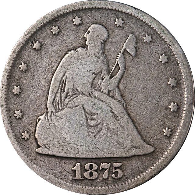 1875-P Twenty (20) Cent Piece Nice VG Details Decent Eye Appeal Nice Strike