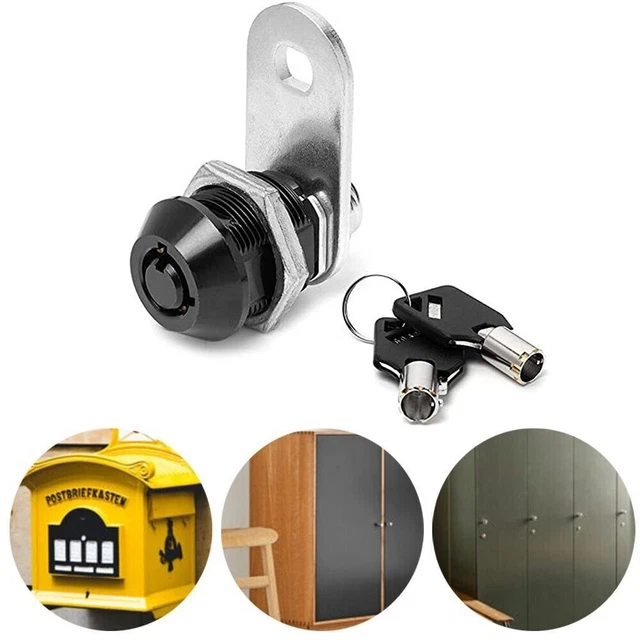 Verrou Universel Argenté Pour Boîte à Outils Et Meubles - Rotation 180°, Serrure à Came Pour Tiroir, Armoire En Fer, Avec Porte-clés