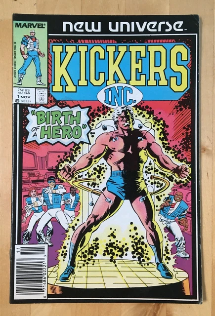 Vintage 1986 Marvel Comics KICKERS, INC. #1 New Universe Comic Book First Issue