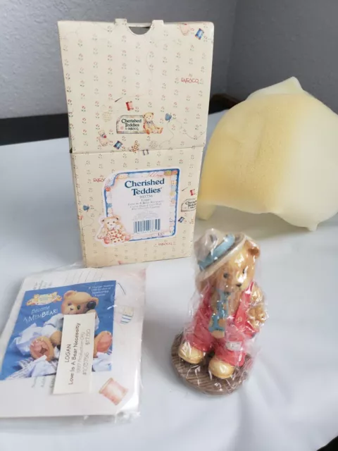 Enesco Cherished Teddies, Logan "Love is A Bear Necessity" 103756, 1996, j1#9