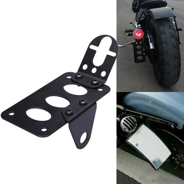 SIDE MOUNT LICENSE Plate Bracket Holder For Harley Honda Yamaha Suzuki