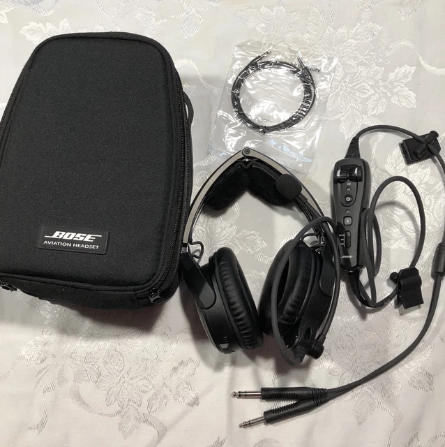 BOSE A20 AVIATION Headset with Bluetooth and Dual Plug Cable Black