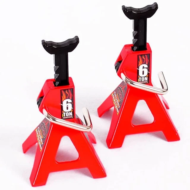 4 Stück RC Jack Stand Metall 6 Tonnen - Höhenverstellbar Für 1/18 & 1/24 RC Crawler