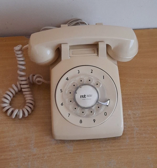 ROTARY DIAL TELEPHONE Northern Telephone Nt Cream Beige Phone Landline