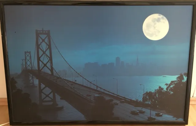 San Francisco Bay Bridge-  Moon Mond LED Bild Leuchtbild