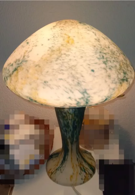 lampe pâte de verre champignon