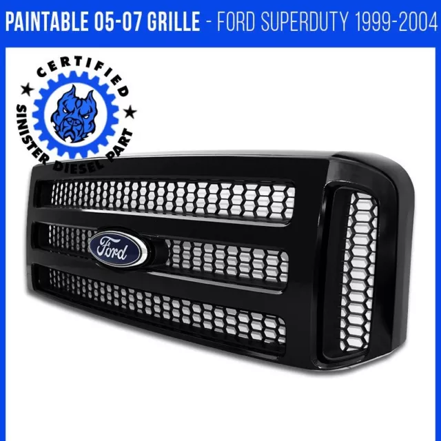 FORD PAINTABLE 05-07 Super Duty/Excursion Grille For 99-04 f250 F350  Conversion $299.00 - PicClick