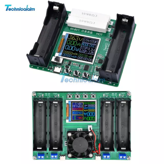 2/4Channel 18650 Battery Capacity Resistance Tester Auto Charging Discharge