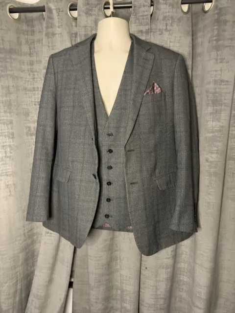 Skopes Heritage Collection Blazer & waistcoat Grey Check Country Style C38-40”
