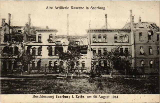 CPA AK SARREBOURG - SAARBURG i.L. - old artillery barracks - 1914 (387613)