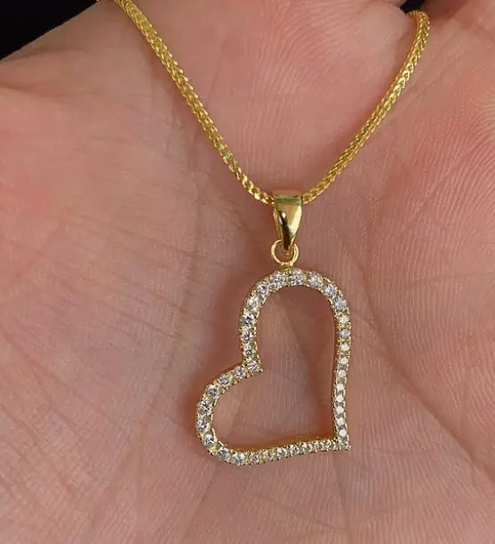 Lovely Gift For Wife CVD Lab Grown Diamond Heart Pendant 18" Necklace 925 Silver