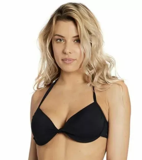 Womens Billabong Bikini Top S Searcher Underwired Bikini Top- Black Pebble Small