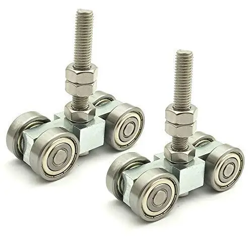 4 Wheel Trolley Assembly Roller Trolley 2pcs Silent M10 Bolt For Use With 15/8"