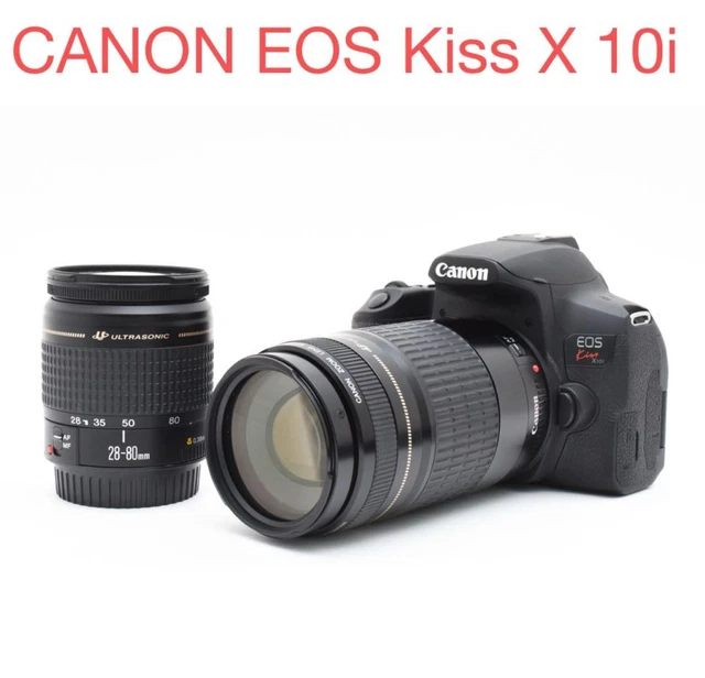 CANON KISS X10 DSLR Camera + EF 28-80mm & 75-300mm Lens Set