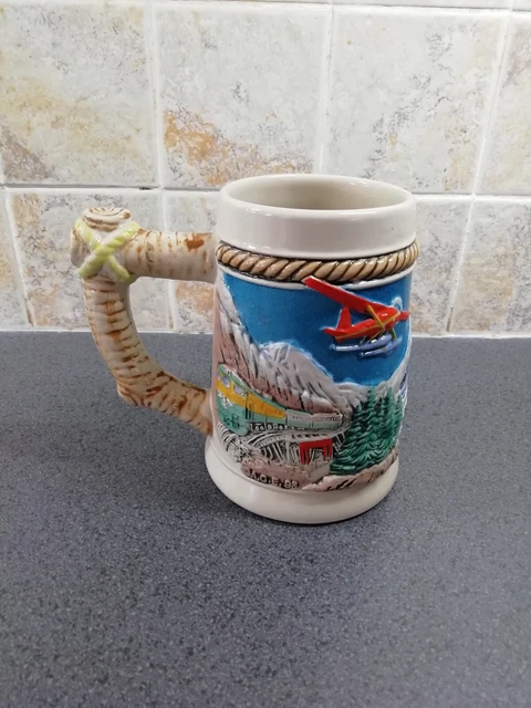 Ace 1998 Vintage Alaska's Inside Passage Wildlife Train,Plane,Coffee Mug Cup 3D