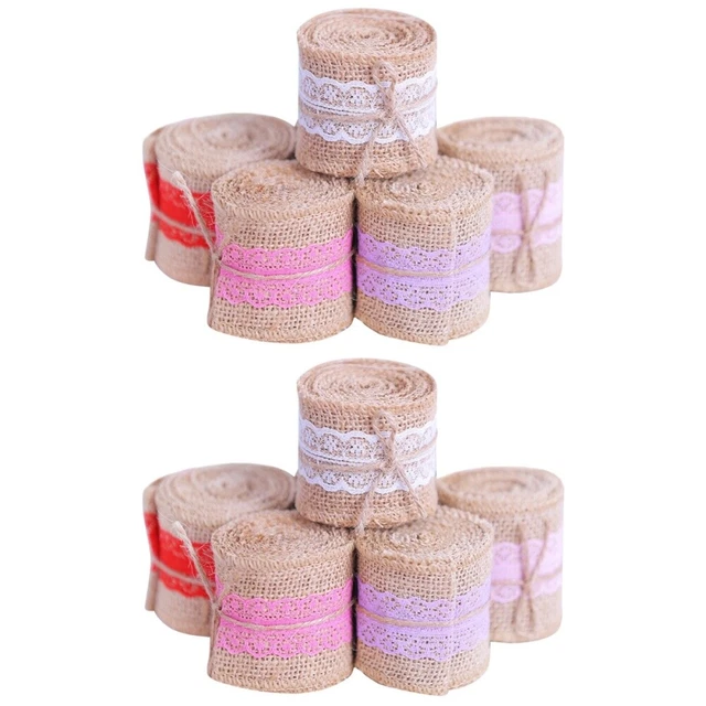 10 rollen von Weihnachten Stoff Band Vintage Sackleinen Band Stuhl Schärpe Band
