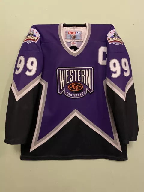 1994 NHL ALL-STAR WESTERN CONFERENCE AOUIDA #77 CCM JERSEY XL