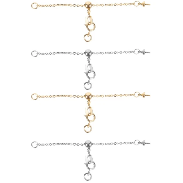 4 piezas Collar Pulsera Extensor Cadenas Ajustable Hágalo usted mismo Pulsera Joyería
