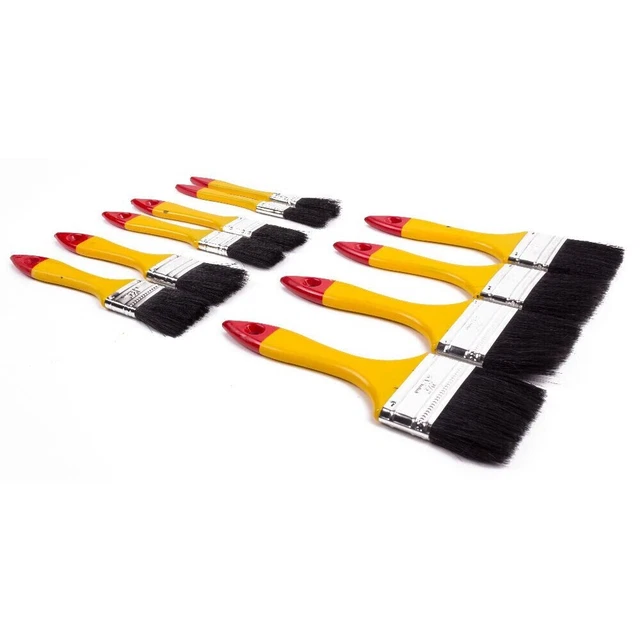 Pennelli Manico In Legno Set 5 /10 Pittura Dipingere Vernice Metallo Legno Muro 4