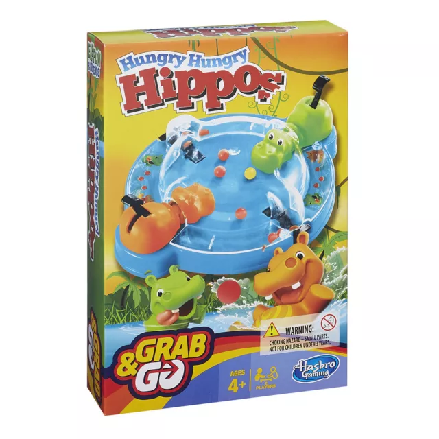 Hungry Hungry Hippos Grab and Go Travel Size Game NEW