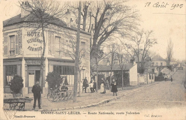 Cpa 94 Boissy Saint Leger National Road Valenton