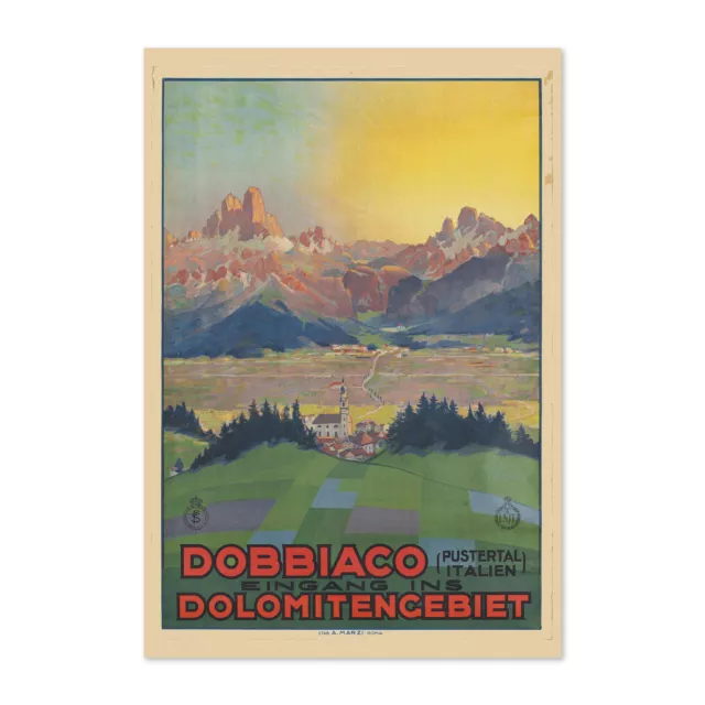 1920s “Dobbiaco Dolomiti” Vintage Style Italy Travel Poster - Classic Art Print