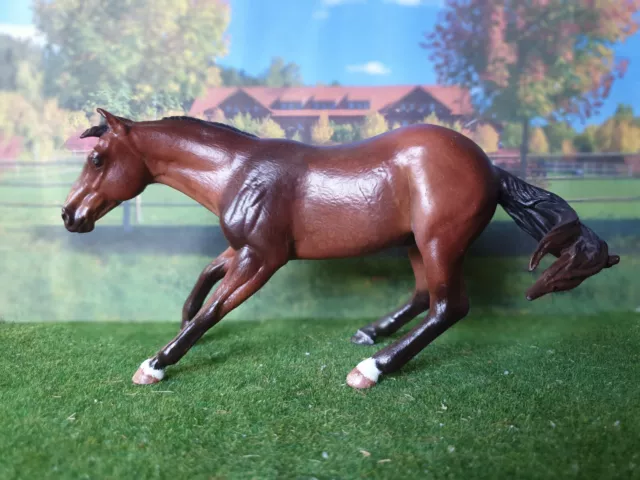 Modellpferd Collecta Quarter Horse, braun, Collecta QH repainted