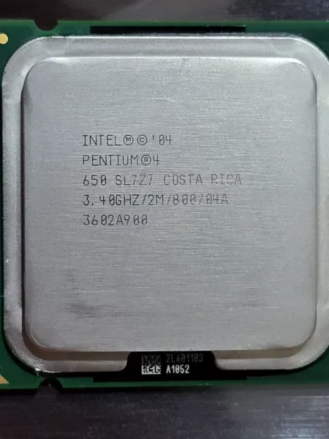 Lot of 4 (2) Intel SL7Z7 Pentium 4 650 3.40GHz (2) Intel E8400 Core 2 duo SLB9J