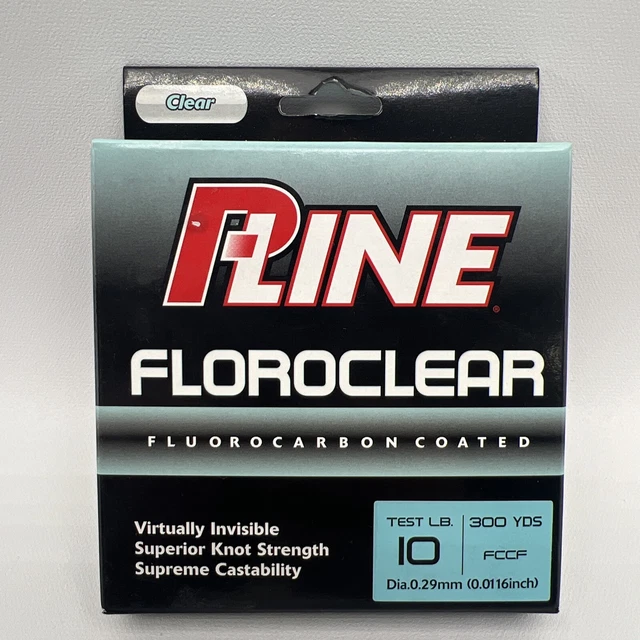 PLINE FLOROCLEAR FLUOROCARBON Coated Fishing Line 10lb 300yd Clear