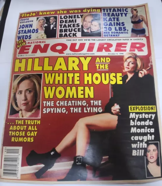 1998 Enquirer Original Newspaper Bill Clinton Women