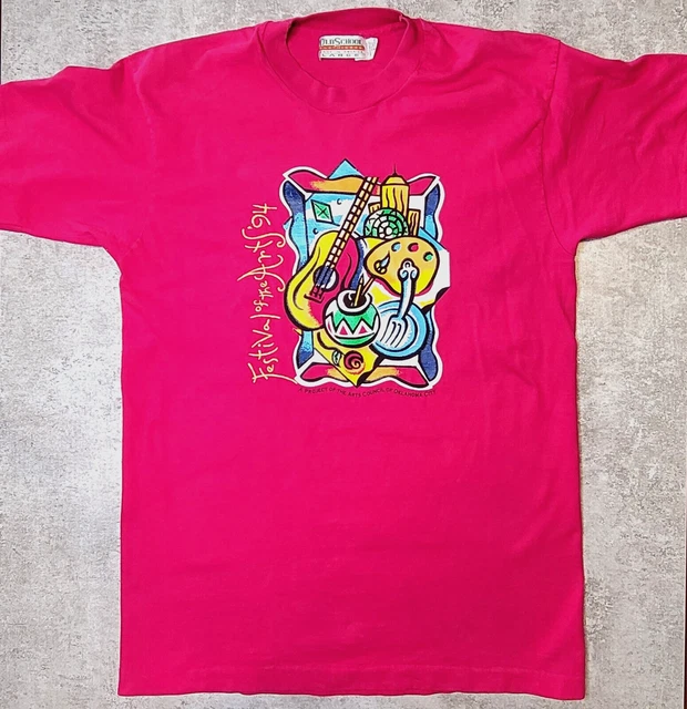 Vintage Single Stitch T-Shirt Arts Festival OKC 1994 Large - SEE DESCRIPTION