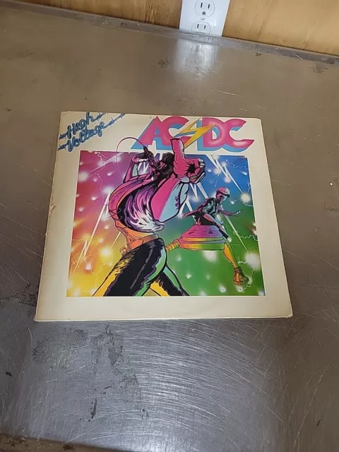 AC/DC - High Voltage LP Vinyl Album 1976 Cartoon Sleeve Atlantic K 50257