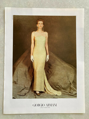 Publicités Giorgio Armani 1989 advertising mode vintage fashion ad printemps été 