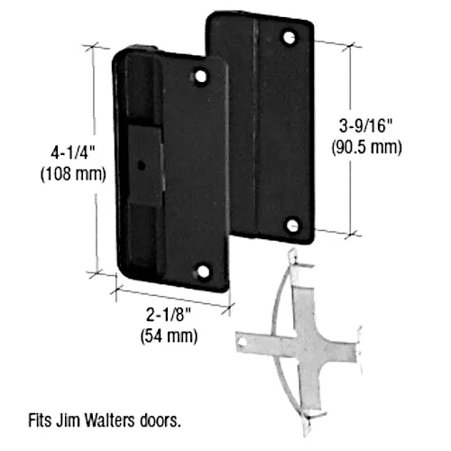 Jim Walters Sliding Screen Latch and Pull Handle 3-9/16" Screw Holes Center