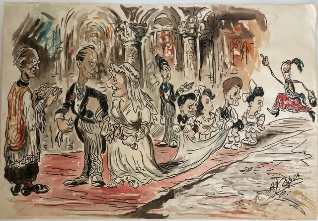 Tavola satirica. tecnica mista, Italia anni '50 e '60 pubblicata