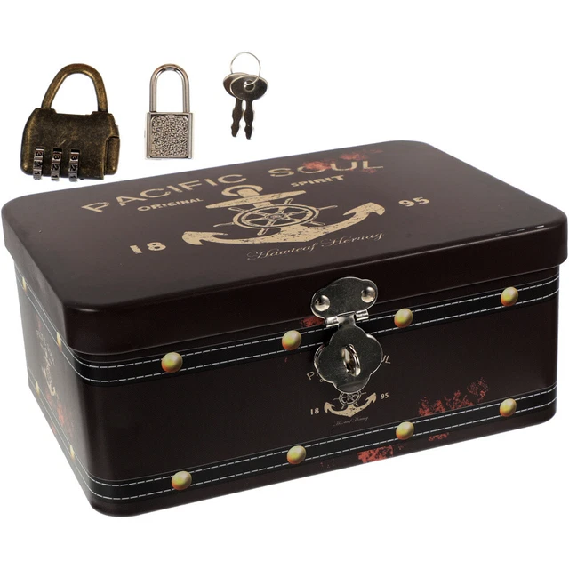 2 Pack Jewelry Chest Storage Box Small Container Storage Container Lid Decorate 5