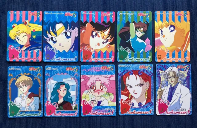 Sailor Moon 10 Card Lot- Bandai Carddass, Inners, Villains, Chibiusa, Revival