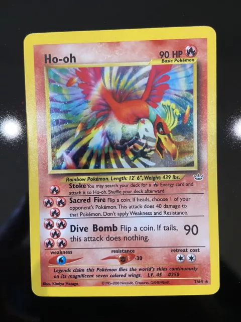 Carta Pokemon Ho-oh 7/64 Neo Revelation Ita Holo