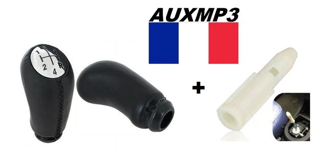 Pommeau De Vitesse 5+R Noir PARTSLINE - Compatible Clio 3, Kangoo 2, Mégane 2, Scenic 2