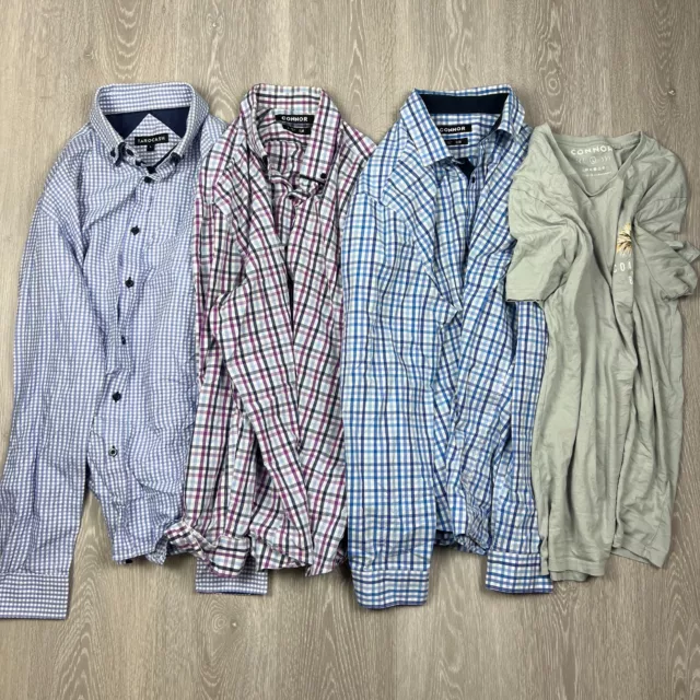 Connor & Tarocash Mens Shirt Bundle Size Large (4-Pack)