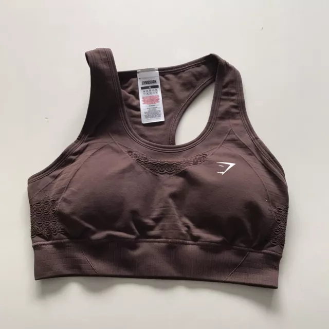 Gymshark Womens Brown Energy Seamless Sports Bra Size M