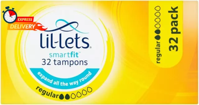 Lil-Lets Smartfit Regular Non-Applicator Tampons - Pack of 32