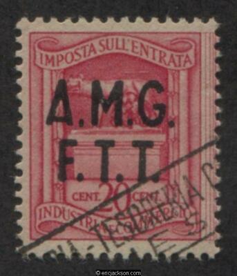 Trieste Industry & Commerce Revenue Stamp, FTT IC28 left stamp, used, VF