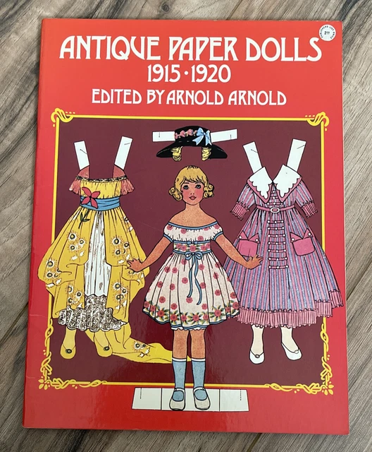 1975 VINTAGE PAPER Doll Book Antique Paper Dolls 19151920 by Arnold