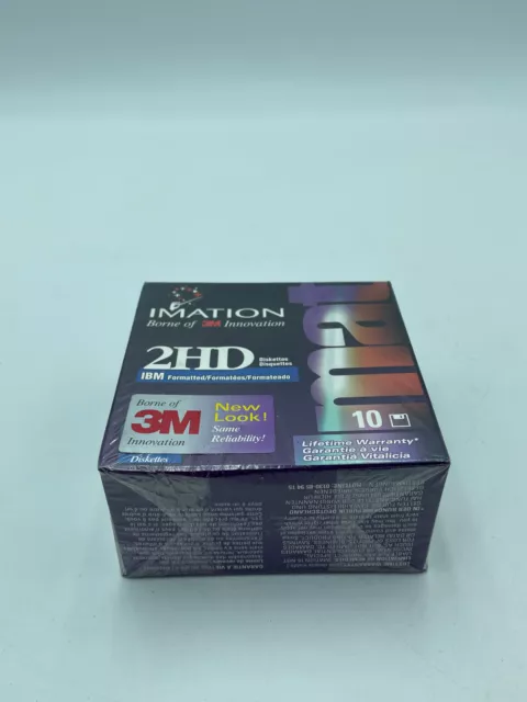 10 x New Imation 3M IBM Diskettes 2HD Formatted 1.44MB Neu OVP