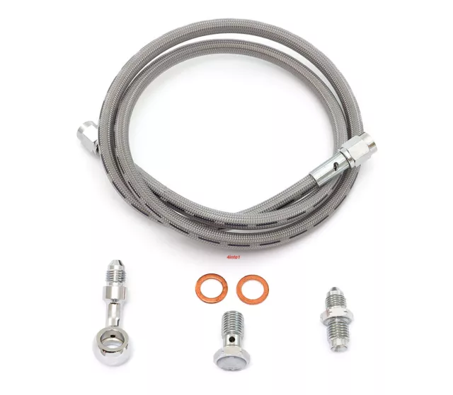 ✴ Stainless Steel Brake Line Kit - Clear - Single Line - Honda CB400F CB550F SS